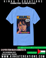 Basic Dark T-Shirt (Carolina Blue): Kojo From Gaza