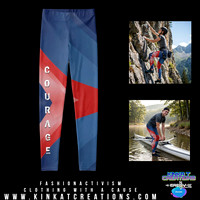 Courage (Red): Hand-Sewn Leggings