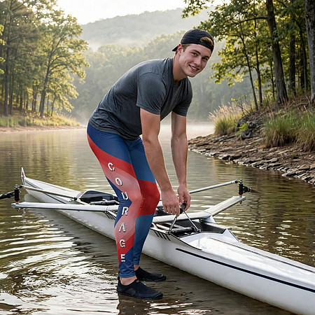 Courage (Red): Hand-Sewn Leggings
