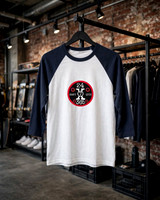 Baseball Style ¾ Raglan Sleeve T-Shirts  (White & Navy): 24x7x365 Don't Quit (RB)
