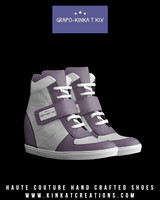 High Top Wedge Sneakers: Grapo