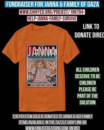 Basic Dark T-Shirt (Texas Orange): Janna From Gaza