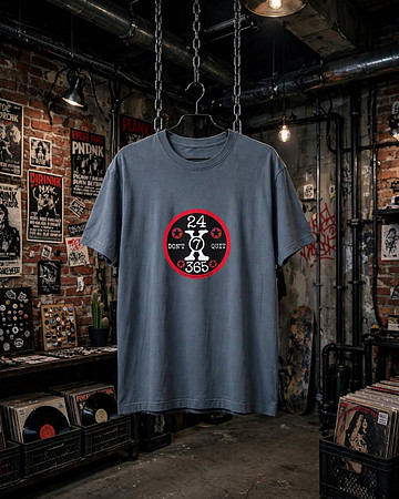 Oversized T-Shirt (Navy): 24x7x365 Don't Quit
