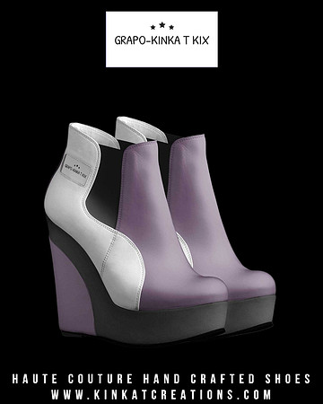 Wedge Ankle Boots: Grapo