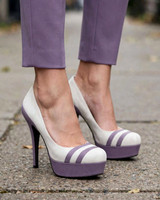 Striped Platform Pumps: Grapo