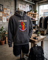 Premium Oversized Hoodie: I Stand With All Oppressed - Power To The People