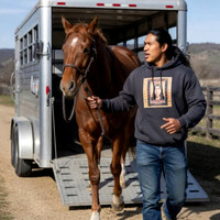 Adult Pullover Hoodie (Dark Grey):Chief Wilma Mankiller