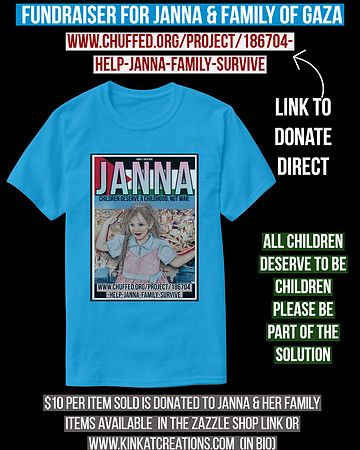 Basic Dark T-Shirt (Teal): Janna From Gaza