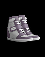 High Top Wedge Sneakers: Grapo