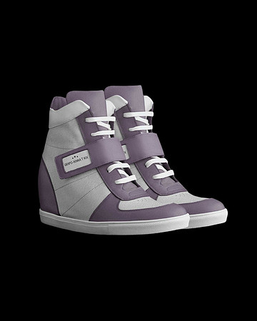 High Top Wedge Sneakers: Grapo