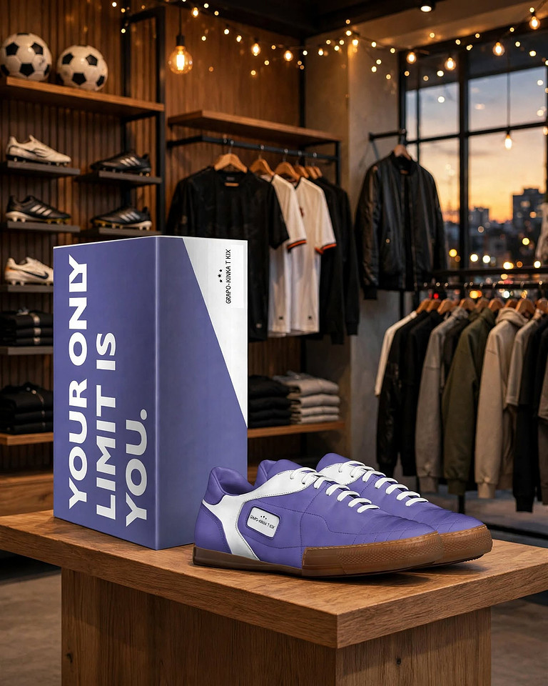 Indoor Soccer Stitch Sneakers: Grapo
