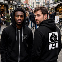 Full Zip Hoodie (Black): Freedom Fighter