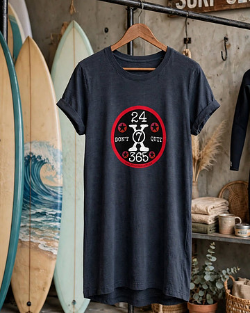 Relaxed Fit T-Shirt (Navy): 24x7x365 Don't Quit