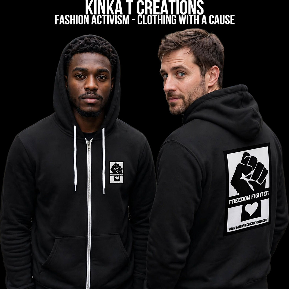 Full Zip Hoodie (Black) Freedom Fighter