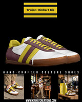 Indoor Style Striped Soccer Shoes: Trojan
