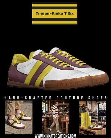 Indoor Style Striped Soccer Shoes: Trojan