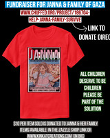 Basic Dark T-Shirt (Red): Janna From Gaza