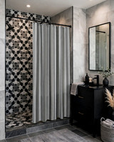 Shower Curtain: Être Modeste (Modest Being)