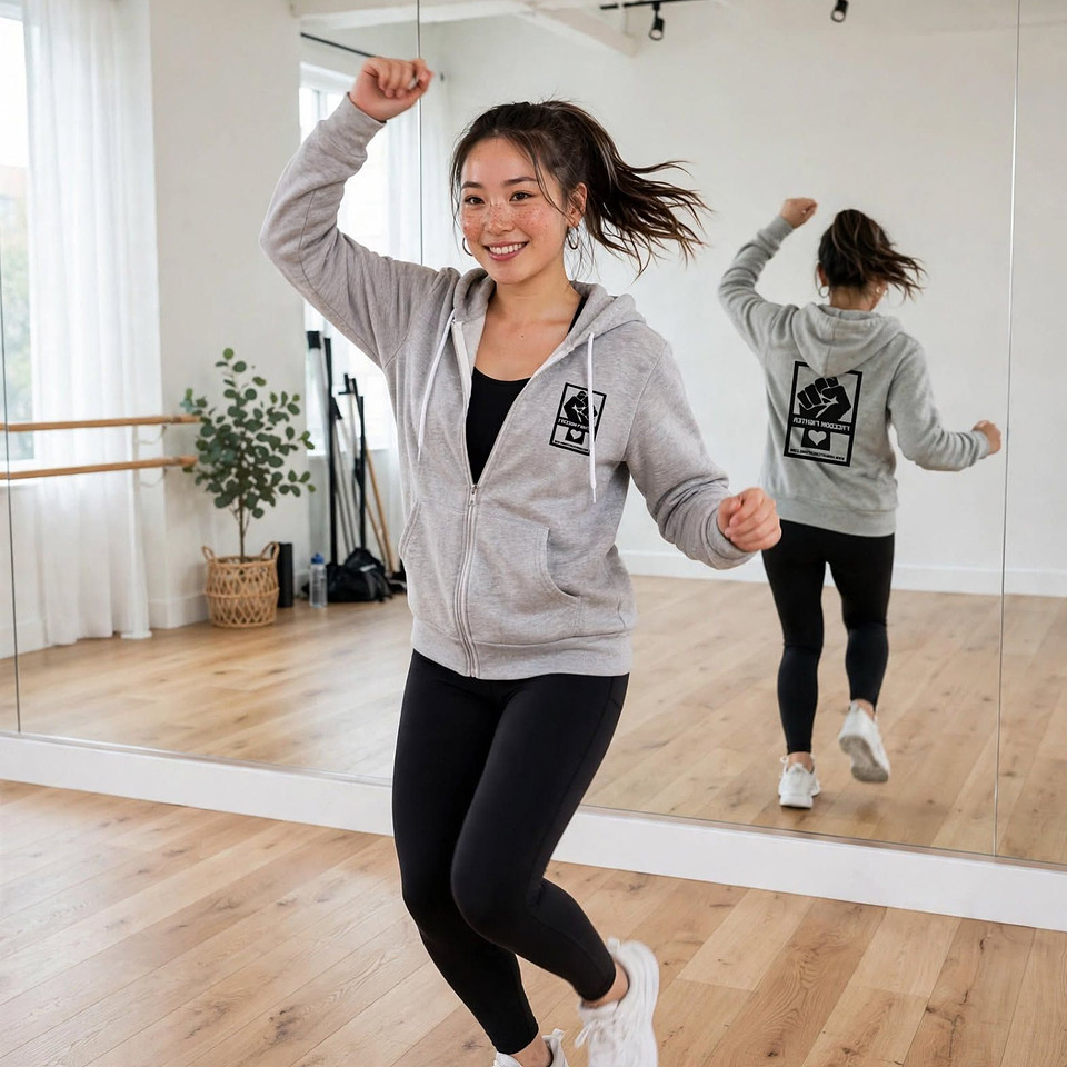 Full Zip Hoodie (Athletic Healther): Freedom Fighter