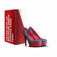 Striped Platform Pumps
