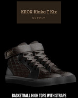 Basketball High Tops With Straps (Black): KROX