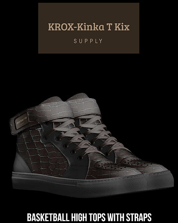 Basketball High Tops With Straps (Black): KROX
