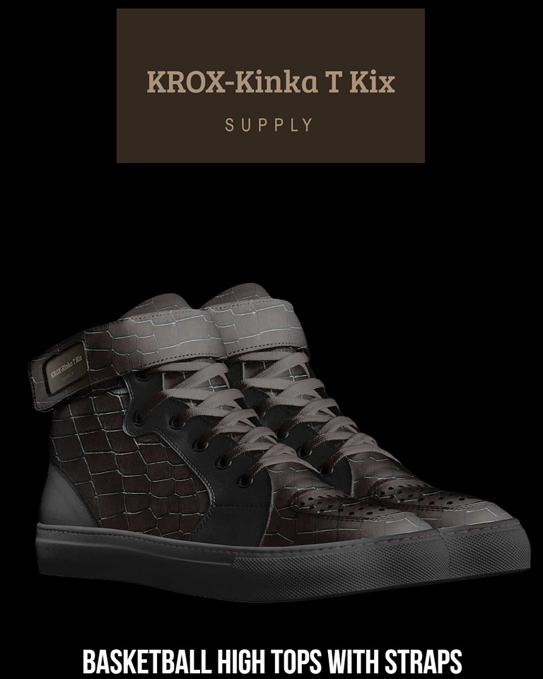 Basketball High Tops With Straps (Black): KROX