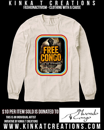 Tri-Blend Long Sleeve T-Shirt (Oatmeal): Free Congo