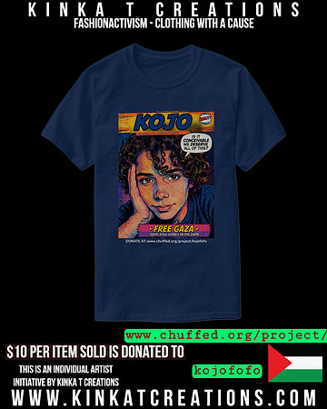 Basic Dark T-Shirt (Navy): Kojo From Gaza