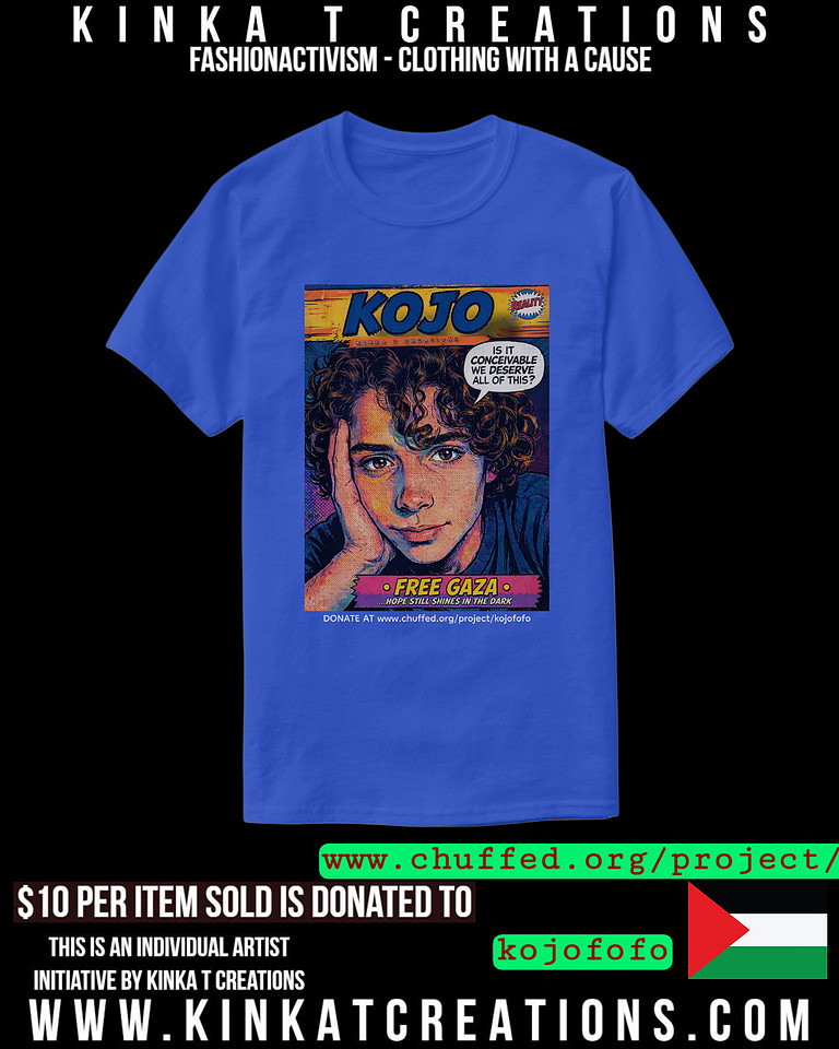 Basic Dark T-Shirt (Blue Royal): Kojo From Gaza
