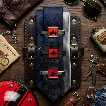 Neck Tie Bars (Red): Cafe Racer