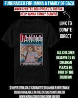 Basic Dark T-Shirt (Black): Janna From Gaza