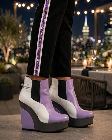 Wedge Ankle Boots: Grapo