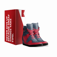 Lace Up Wedge Sneakers: Reblu