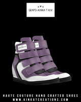 Velcro Wedge Sneakers: Grapo