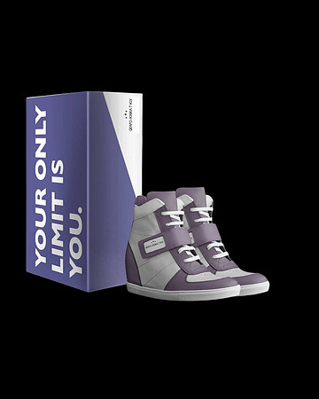 High Top Wedge Sneakers: Grapo