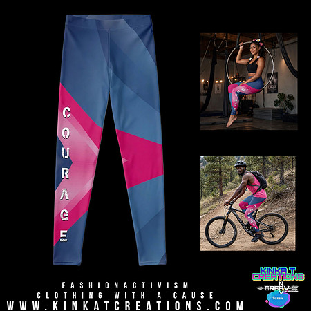 Courage (Pink): Hand-Sewn Leggings