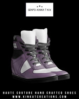 Lace-Up Wedge Sneakers: Grapo