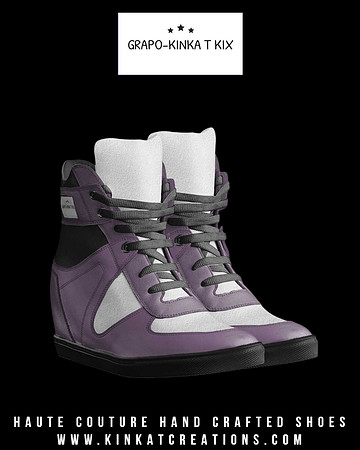 Lace-Up Wedge Sneakers: Grapo