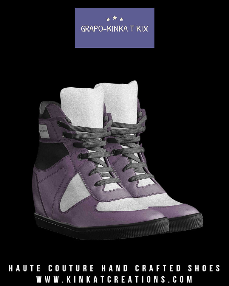 Lace-Up Wedge Sneakers: Grapo