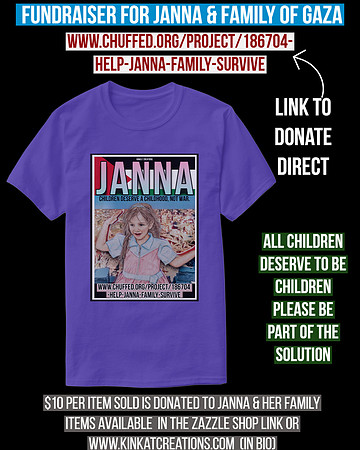 Basic Dark T-Shirt (Purple): Janna From Gaza
