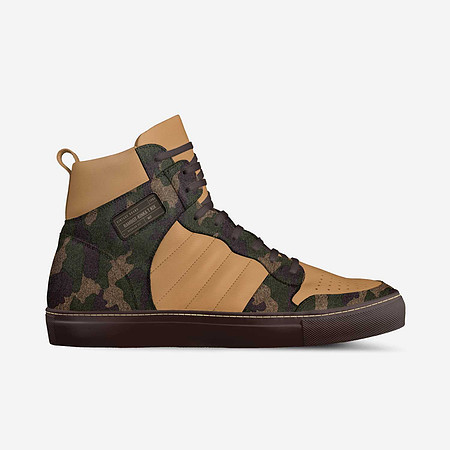 Retro Basketball High Top Shoes (Tan): Rambot