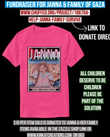 Basic Dark T-Shirt (Wow Pink): Janna From Gaza