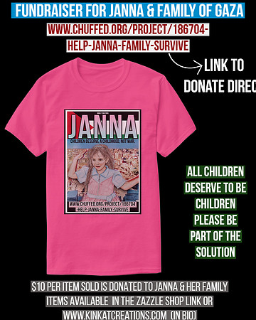 Basic Dark T-Shirt (Wow Pink): Janna From Gaza