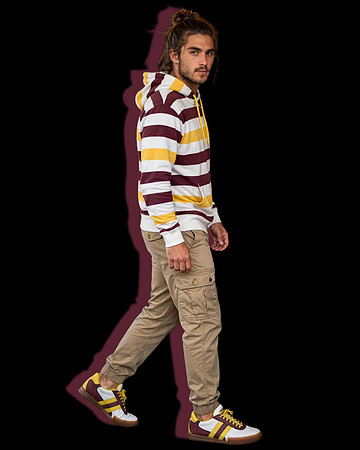 Indoor Style Striped Soccer Shoes: Trojan