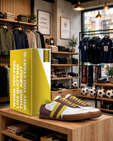 Indoor Style Striped Soccer Shoes: Trojan