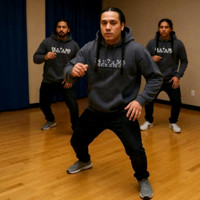 Adult Pullover Hoodie (Black): 24x7x365 Never Give Up (White Text)