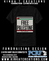 Basic Dark T-Shirt (Black): Free Palestine - I Stand In Solidarity