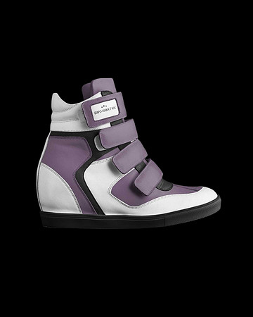 Velcro Wedge Sneakers: Grapo