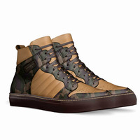 Retro Basketball High Top Shoes (Tan): Rambot